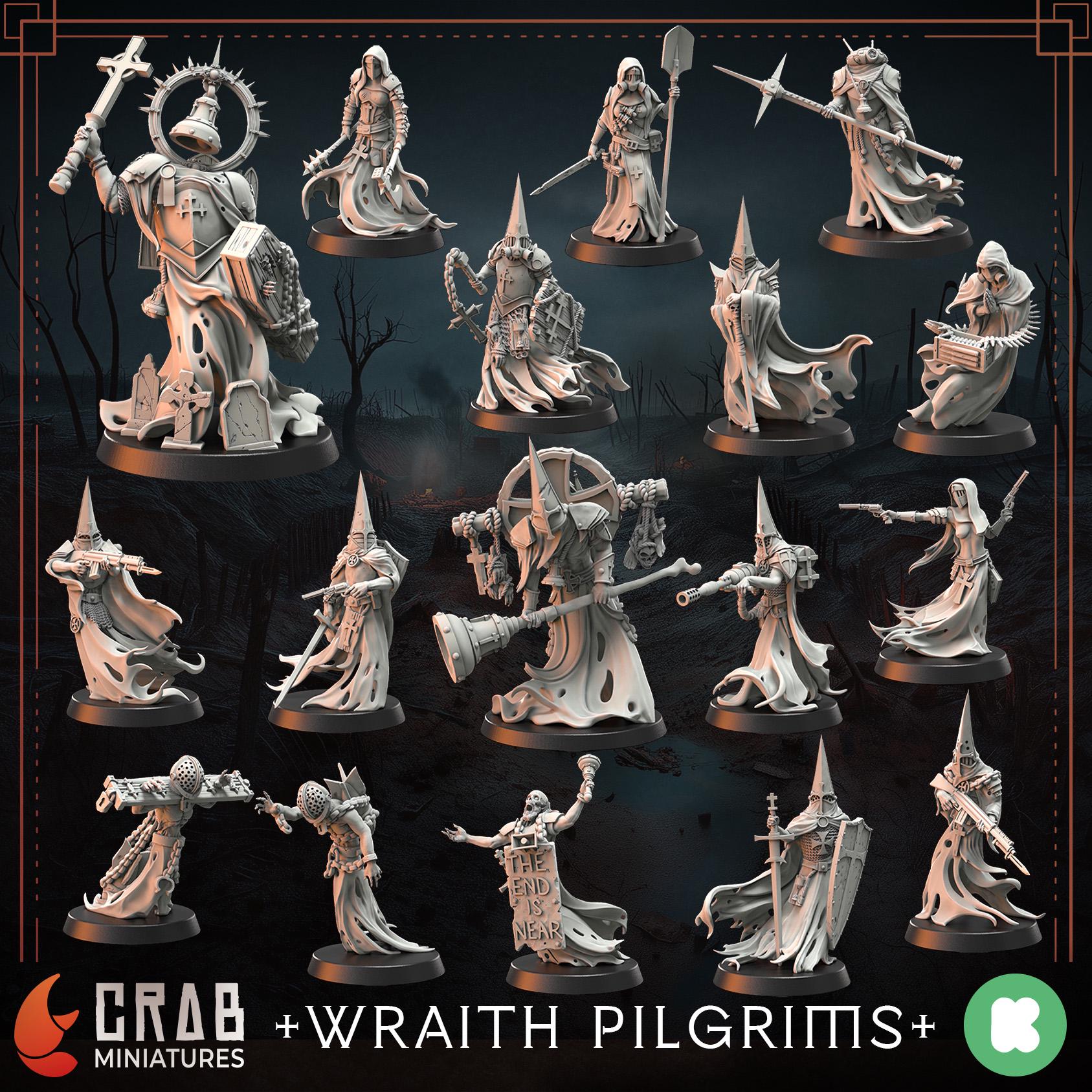 Crab Miniatures Wraith Pilgrims Warband - Trench  Compatible (Custom Order) - product image 1 of 9