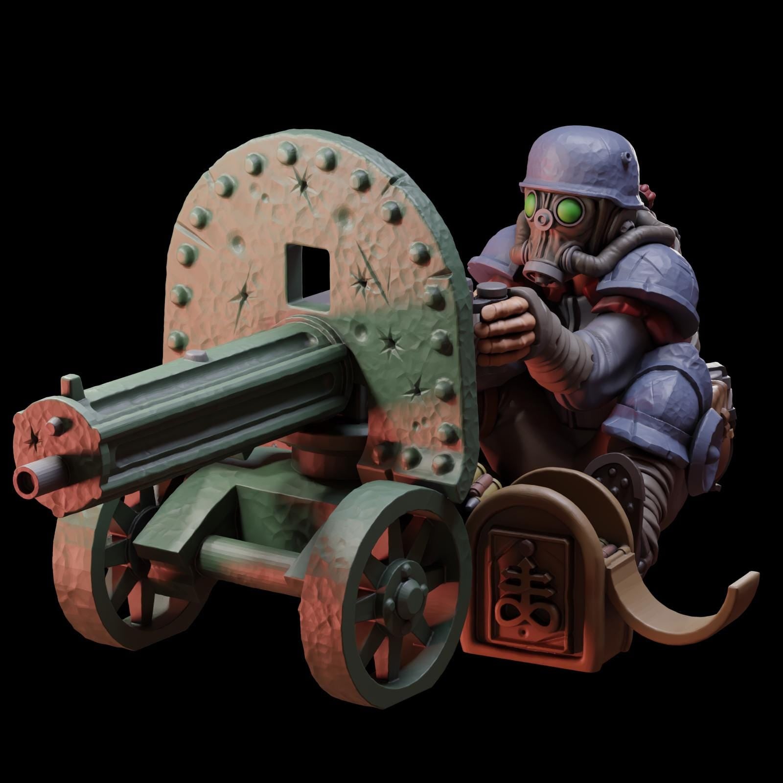 Stormforge Miniatures Heretic Cultist Heavy MG- Trench  Compatible (Custom Order) - product image 2 of 3