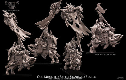 Avatars of War Orc Mounted Battle Standard Bearer - Fantasy / D&D (Custom Order) - product image 1 of 2