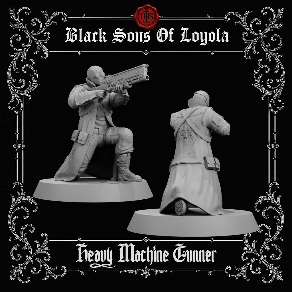 Proxy Realms Sons of Loyola - Heavy Machine Gunner 2 - Trench  Compatible (Custom Order) - product image 2 of 2
