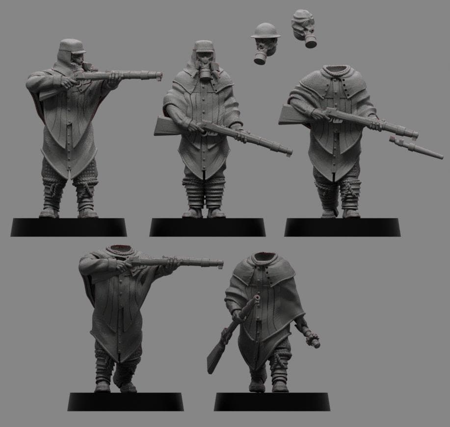 Sedivalle Koszaryn Conscripts x5 - Trench  Compatible (Custom Order) - product image 1 of 2