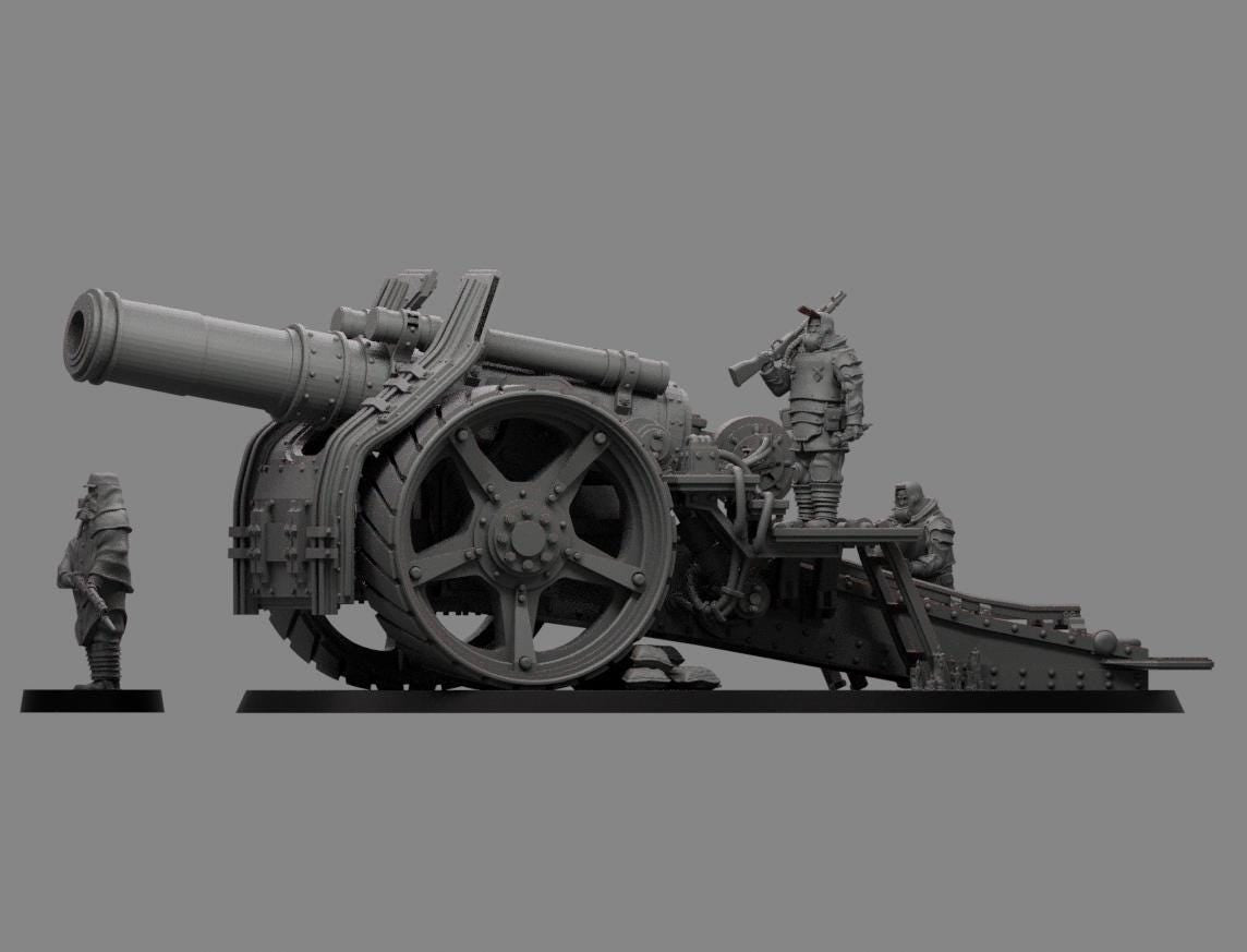 Sedivalle Minoris Siege Canon with Crew - Trench  Compatible (Custom Order) - product image 1 of 5