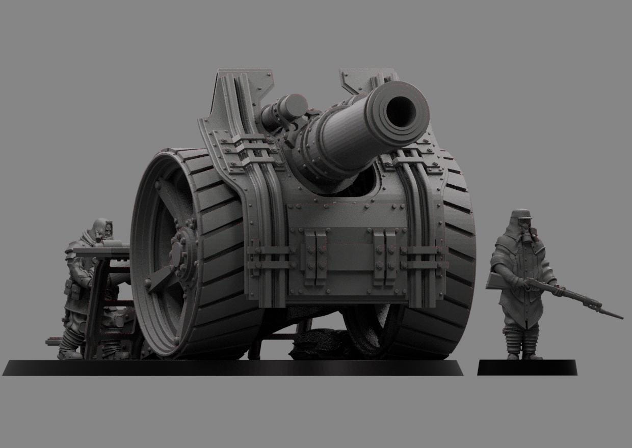 Sedivalle Minoris Siege Canon with Crew - Trench  Compatible (Custom Order) - product image 2 of 5