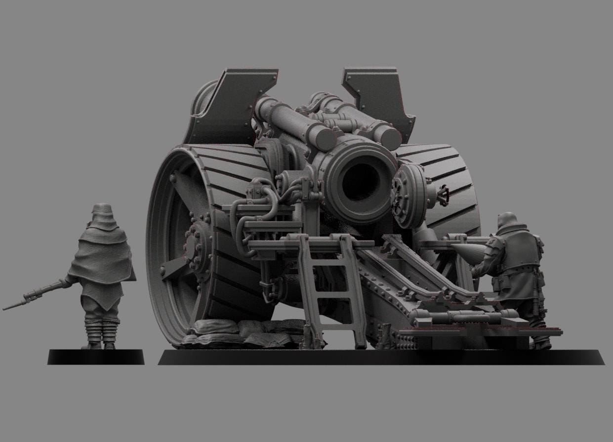 Sedivalle Minoris Siege Canon with Crew - Trench  Compatible (Custom Order) - product image 4 of 5