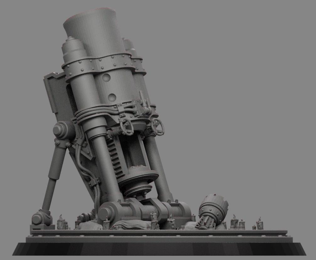 Sedivalle Oragaux Artilleur Rotary Mortar with Crew - Trench  Compatible (Custom Order) - product image 2 of 3