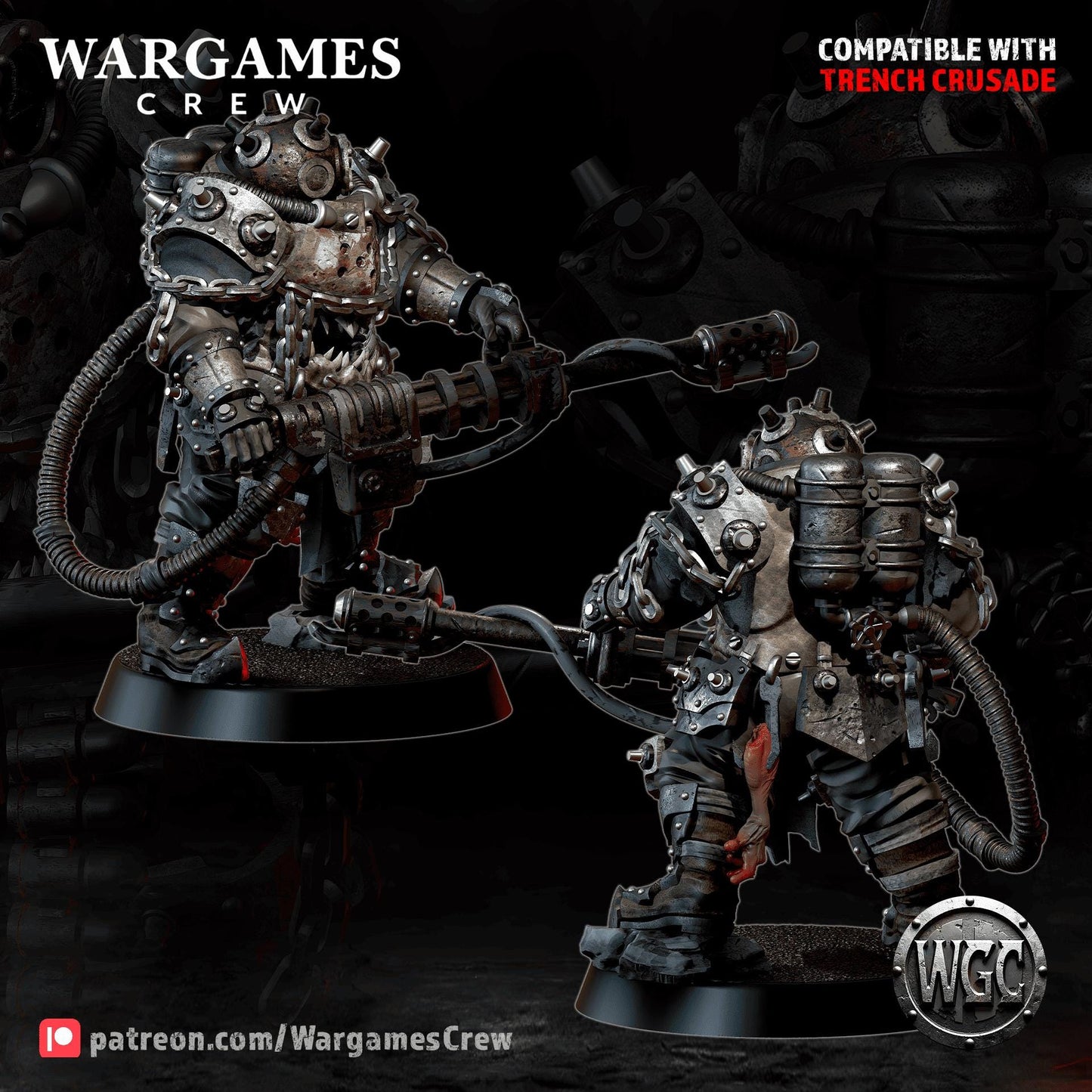 Wargames Crew Abyssal Iron Gorger (shooting weapon) - Trench  Compatible (Custom Order) - product image 2 of 3