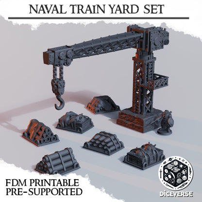 Diceverse Trench Terrain: Naval Train Yard Set - Trench  Compatible (Custom Order) - product image 1 of 3