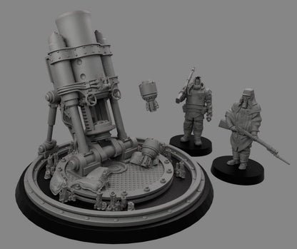 Sedivalle Oragaux Artilleur Rotary Mortar with Crew - Trench  Compatible (Custom Order) - product image 1 of 3
