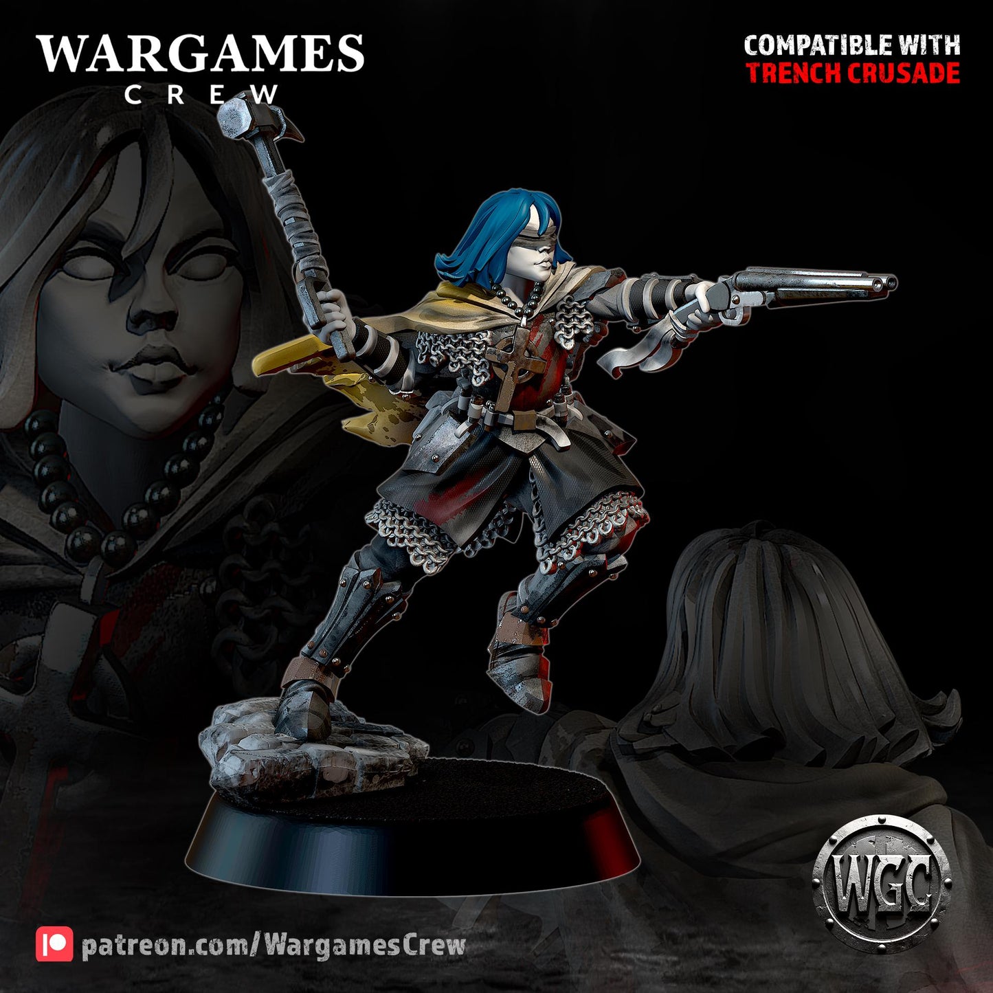Wargames Crew Luce The Blind Herald of Purity - Trench  Compatible (Custom Order) - product image 1 of 4