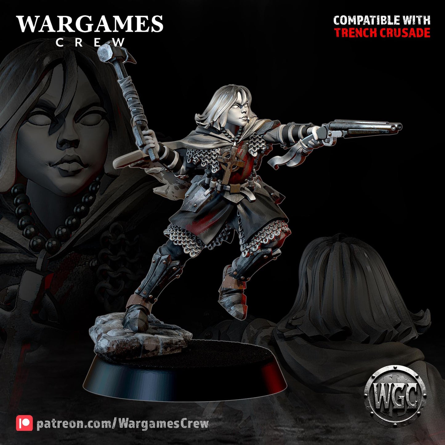 Wargames Crew Luce The Blind Herald of Purity - Trench  Compatible (Custom Order) - product image 2 of 4