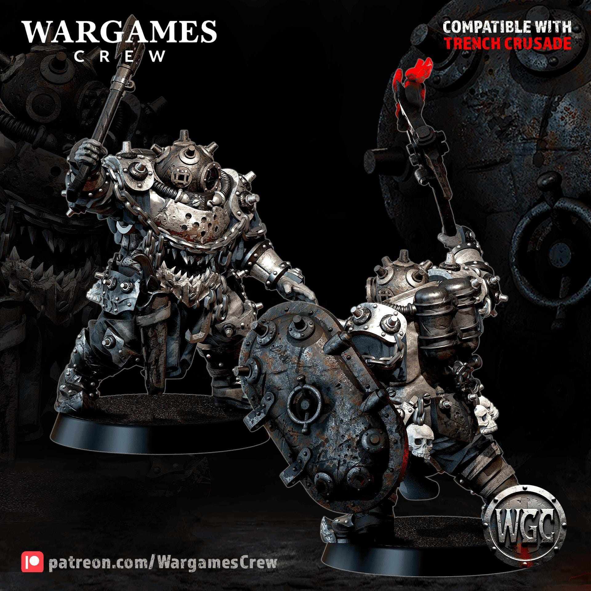 Wargames Crew Abyssal Iron Gorger (HTH weapon) - Trench  Compatible (Custom Order) - product image 2 of 3