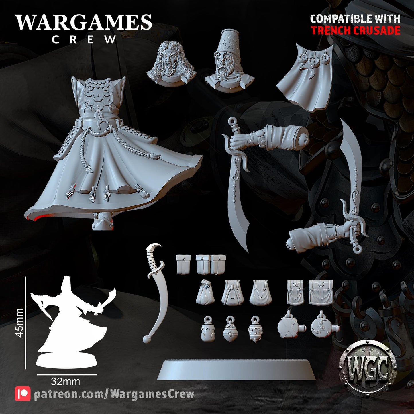 Wargames Crew Dervishes of the Hidden Path - Trench  Compatible (Custom Order) - product image 5 of 5