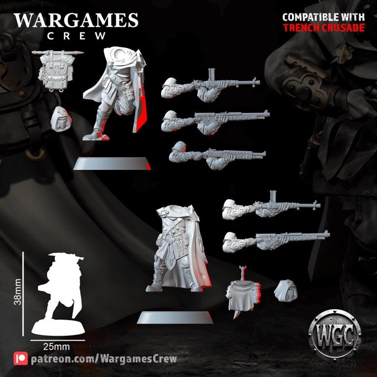 Wargames Crew Abyssinian Colonial Phalanx Regulars - Trench  Compatible (Custom Order) - product image 4 of 4