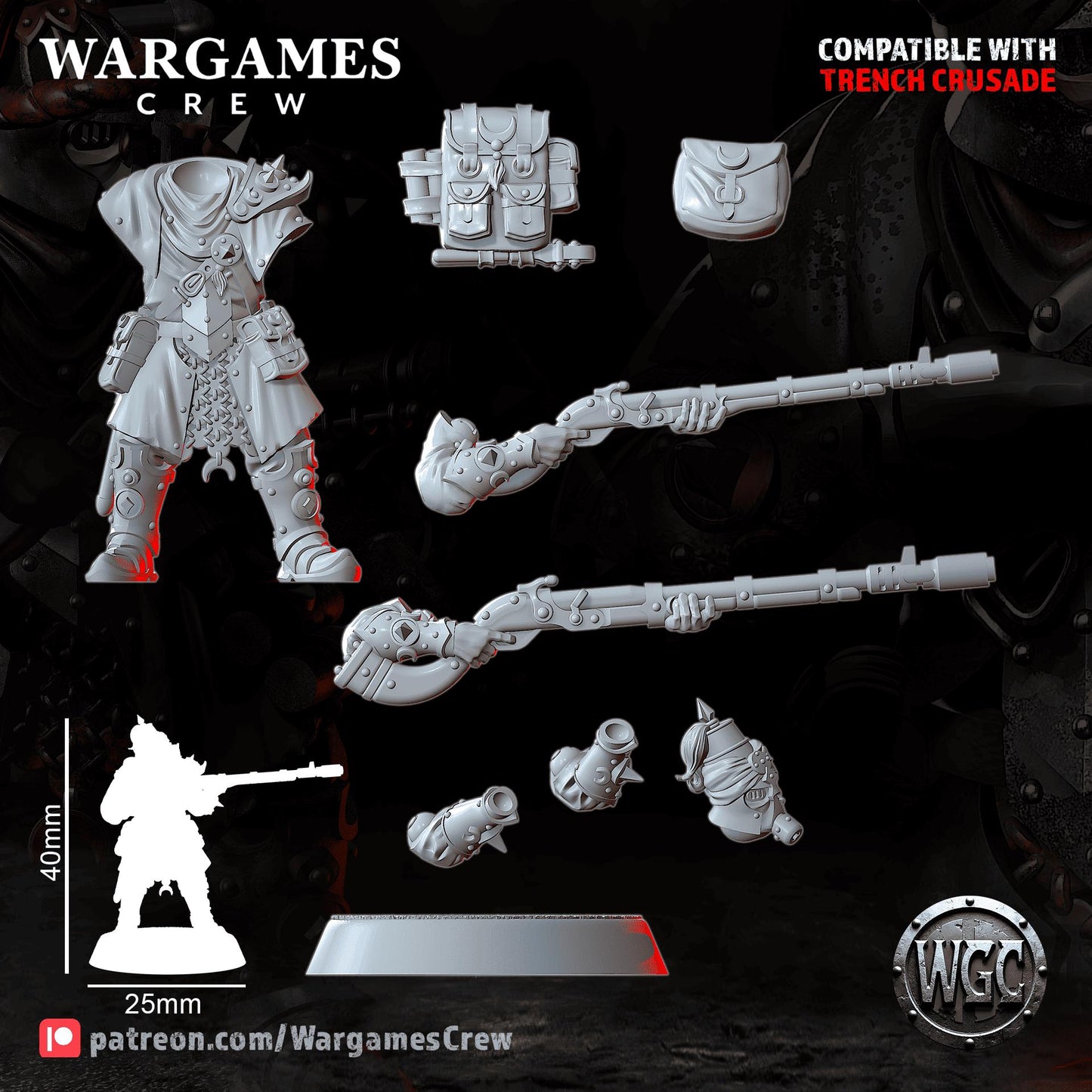 Wargames Crew Ironbrand Sappers - Trench  Compatible (Custom Order) - product image 4 of 5