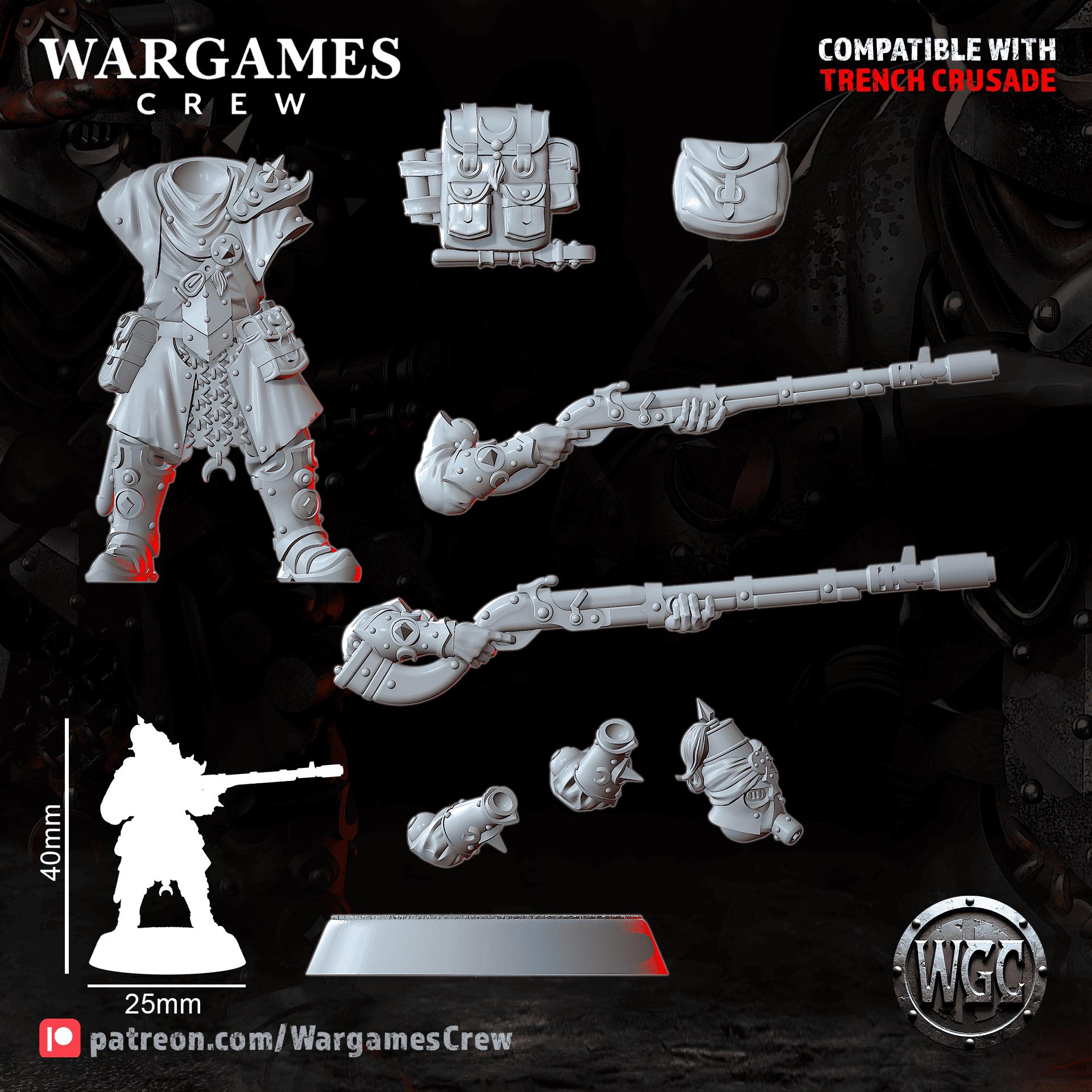 Wargames Crew Ironbrand Sappers - Trench  Compatible (Custom Order) - product image 4 of 5