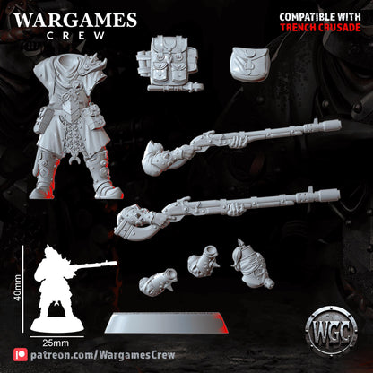 Wargames Crew Ironbrand Sappers - Trench  Compatible (Custom Order) - product image 4 of 5