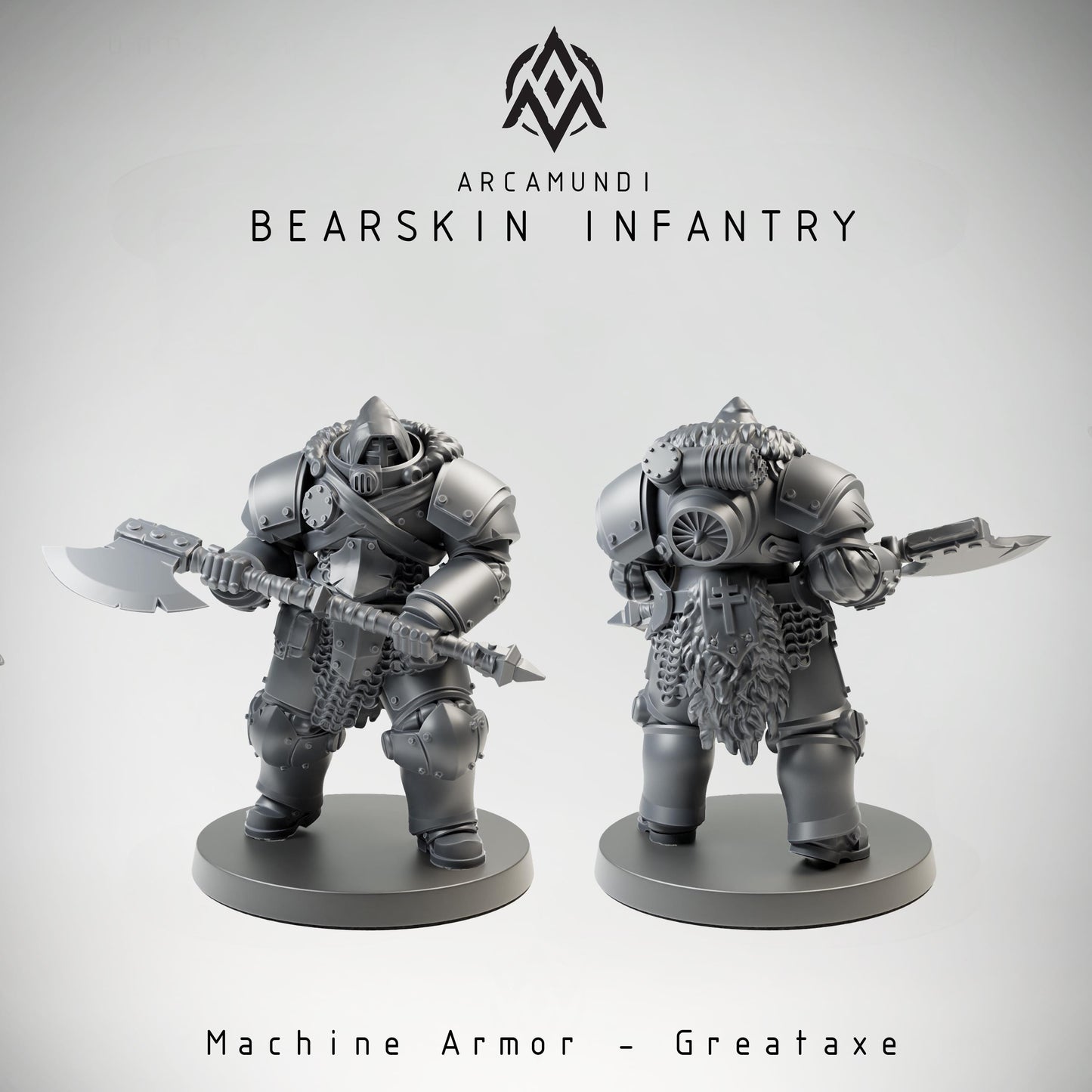 Arcamundi Bearskin Infantry - Machine Armor - Great Axe - Trench  Compatible (Custom Order) - product image 1 of 2