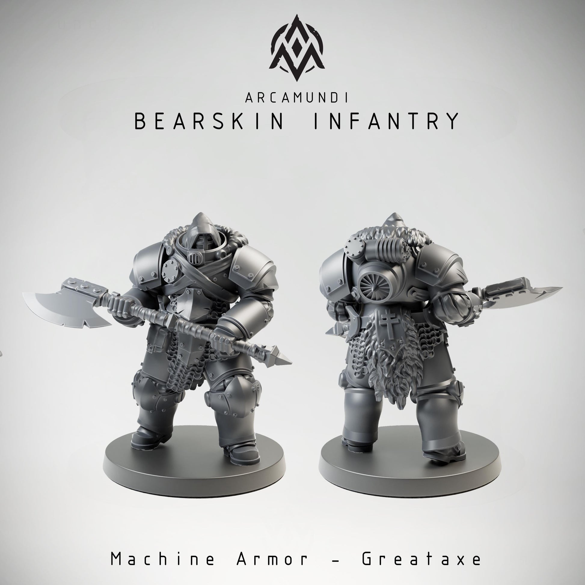 Arcamundi Bearskin Infantry - Machine Armor - Great Axe - Trench  Compatible (Custom Order) - product image 1 of 2