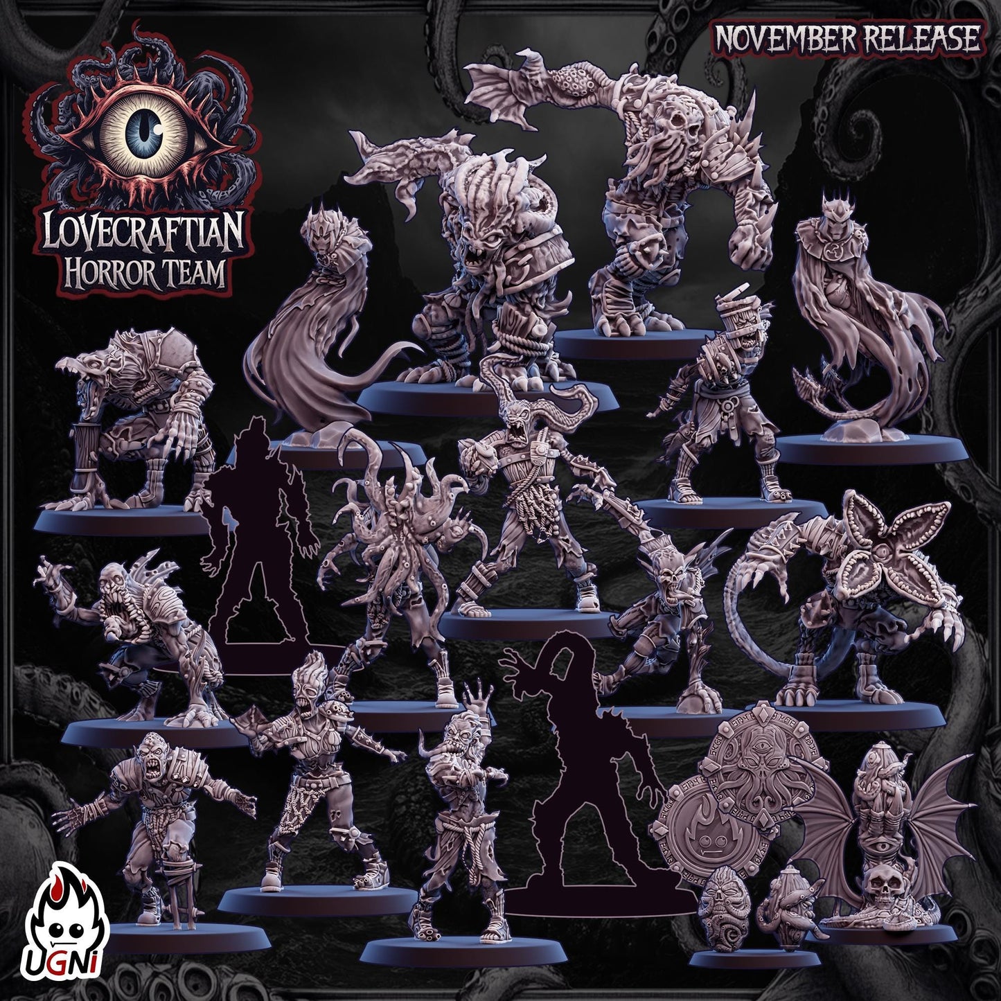 Lovecraftian Necro Horror Team Designed by UGNI Miniatures - Fantasy Football - product image 1 of 9