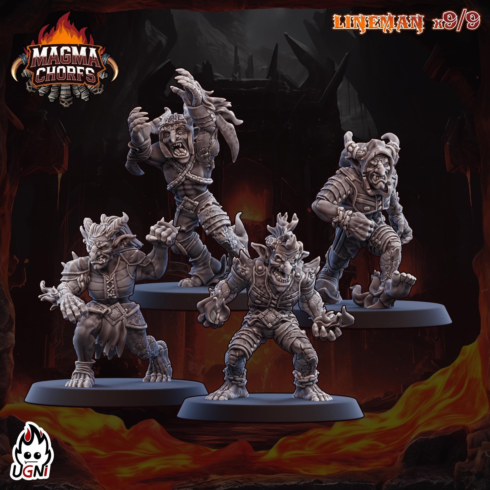 Magma Dwarfs Chaos - Designed by UGNI Miniatures - Fantasy Football - product image 2 of 10