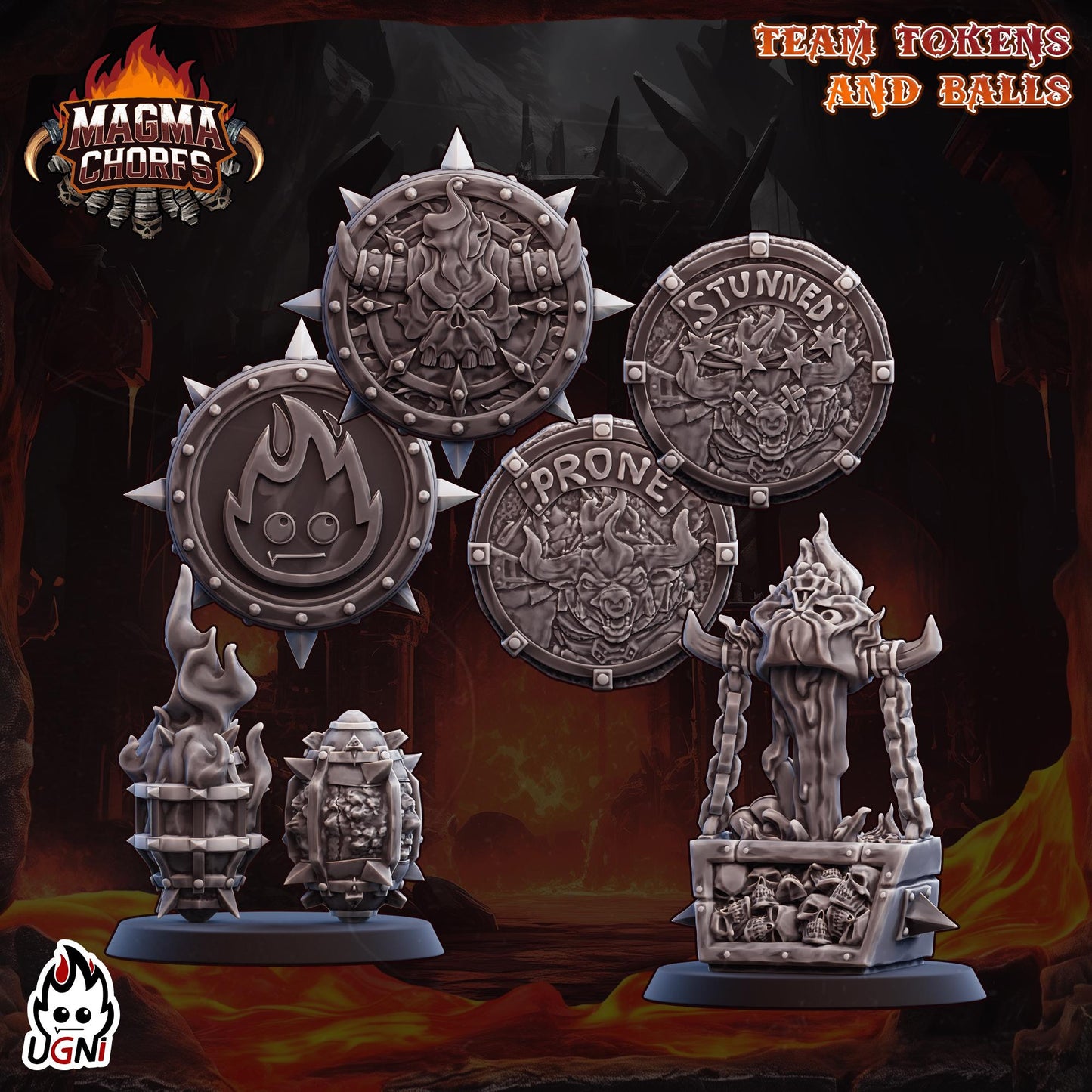 Magma Dwarfs Chaos - Designed by UGNI Miniatures - Fantasy Football - product image 4 of 10