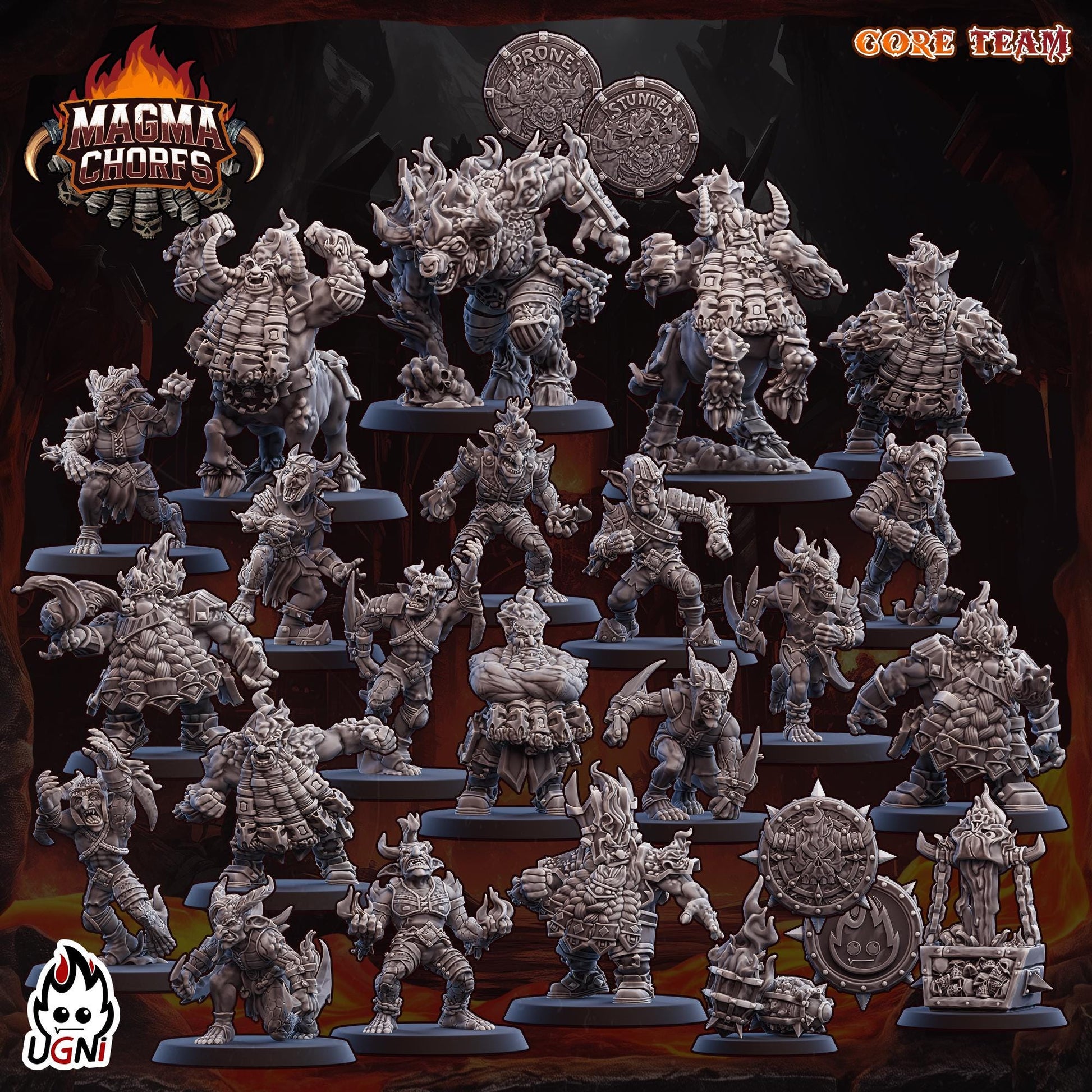 Magma Dwarfs Chaos - Designed by UGNI Miniatures - Fantasy Football - product image 1 of 10