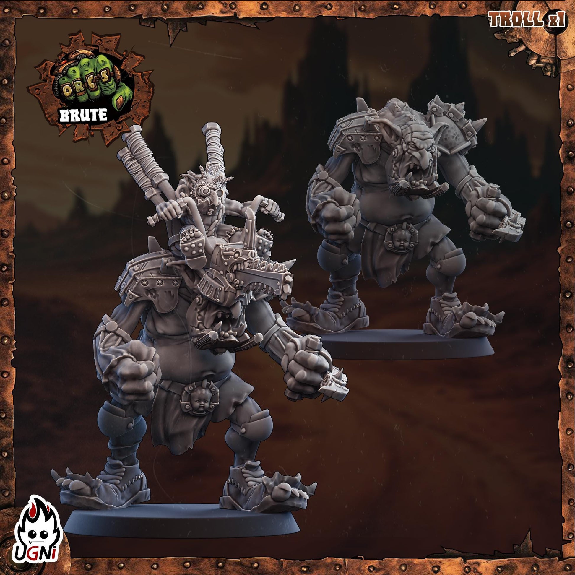 Brute Orcs (Mad Max) Designed by UGNI Miniatures - Fantasy Football - product image 6 of 10