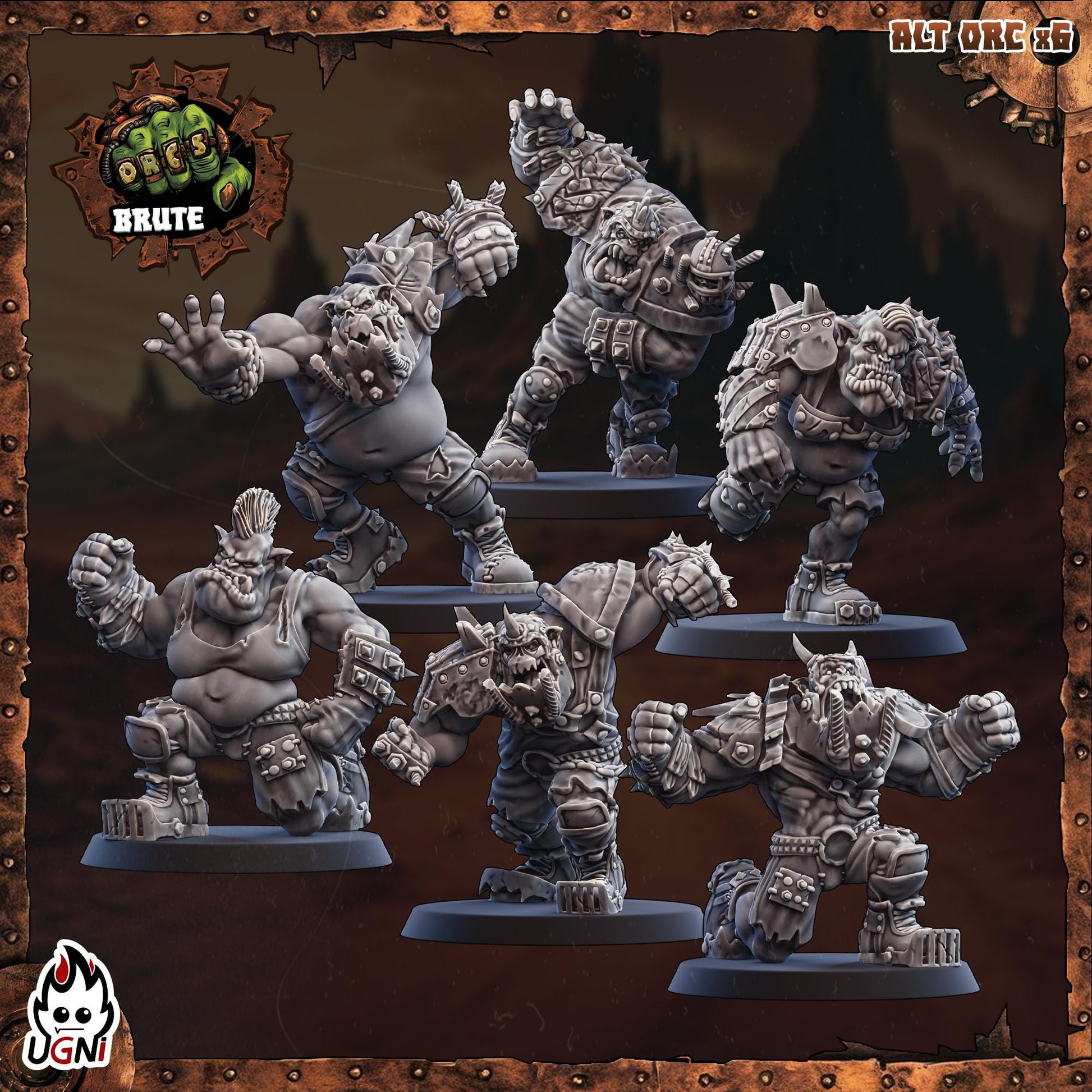 Brute Orcs (Mad Max) Designed by UGNI Miniatures - Fantasy Football - product image 5 of 10