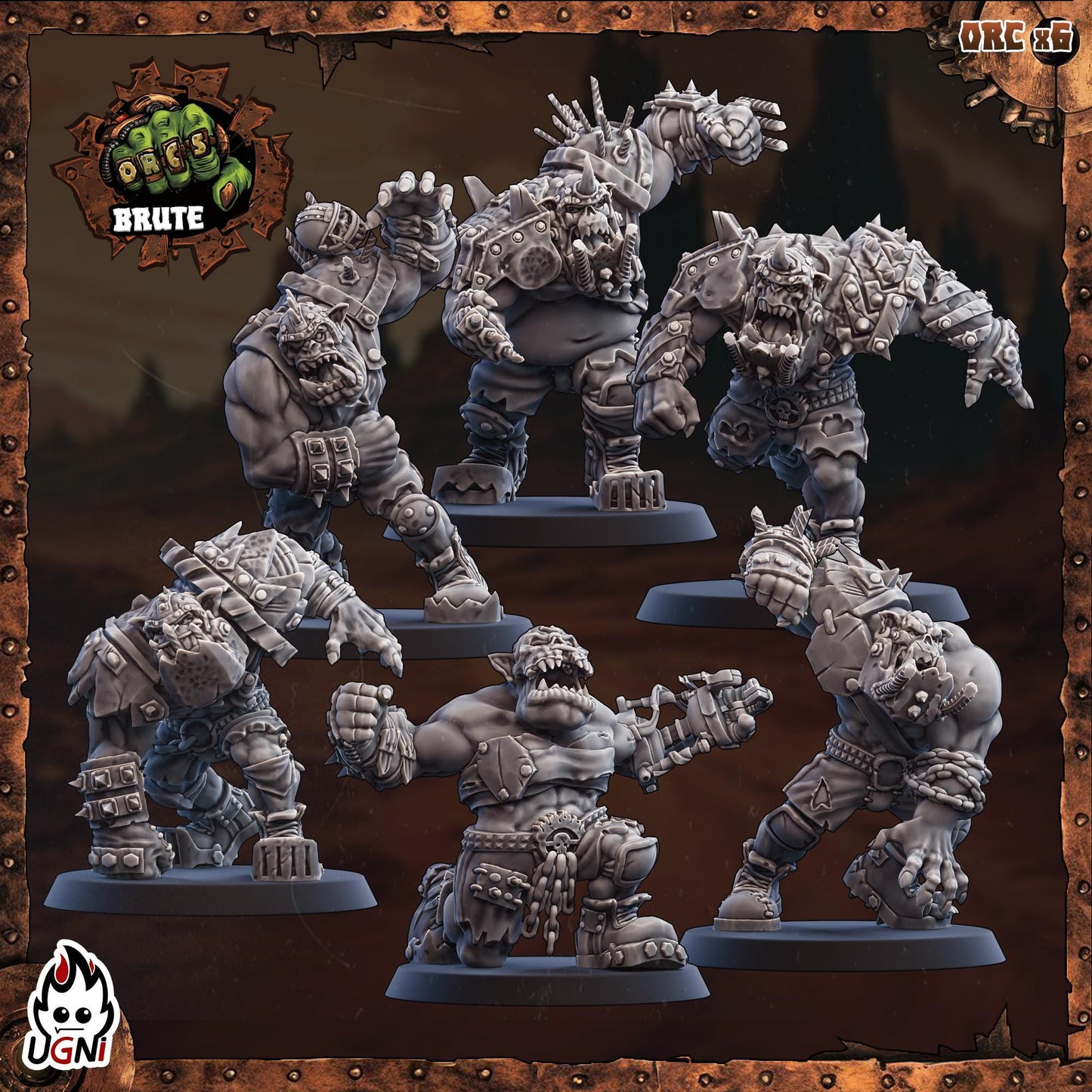 Brute Orcs (Mad Max) Designed by UGNI Miniatures - Fantasy Football - product image 3 of 10