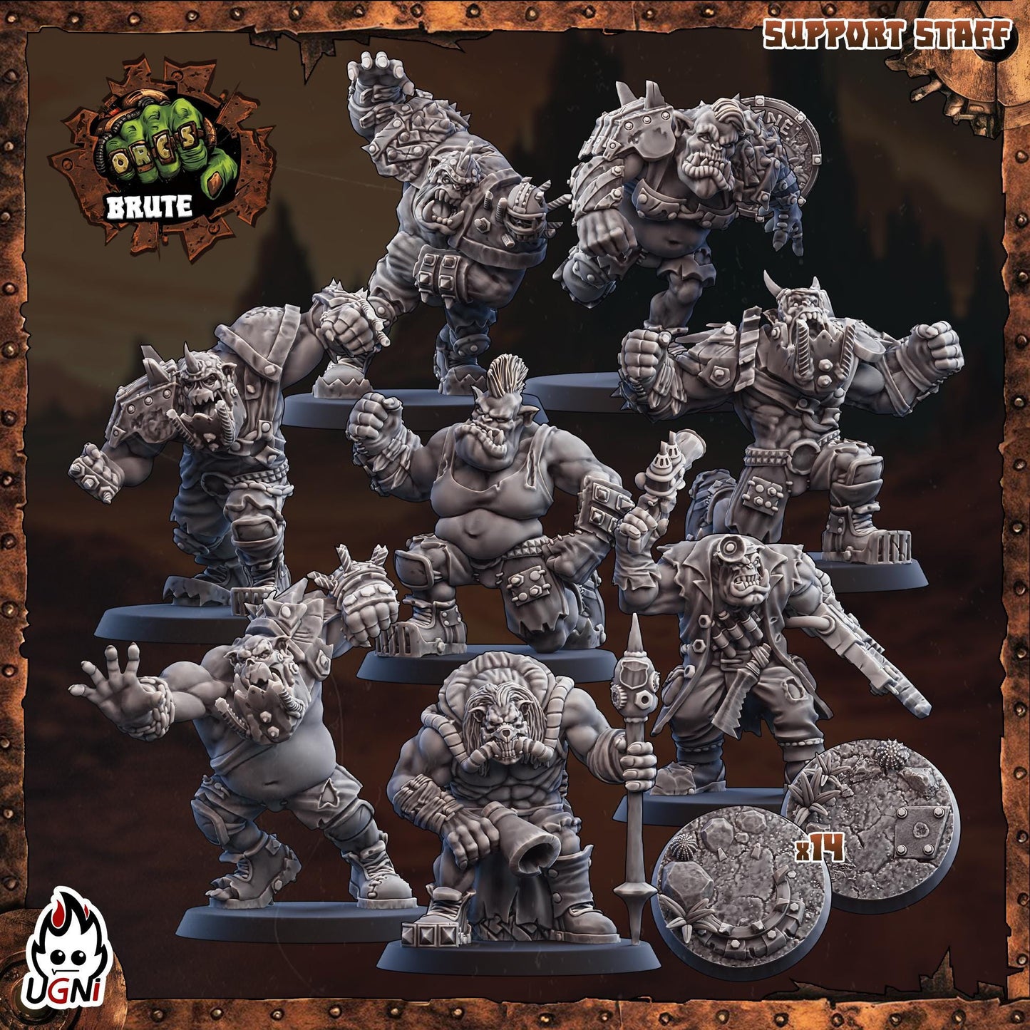 Brute Orcs (Mad Max) Designed by UGNI Miniatures - Fantasy Football - product image 2 of 10