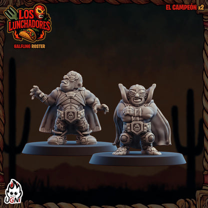 Halflings proxy (Luchadores Style) Designed by UGNI Miniatures - Fantasy Football - product image 5 of 8