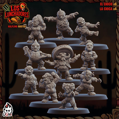 Halflings proxy (Luchadores Style) Designed by UGNI Miniatures - Fantasy Football - product image 2 of 8
