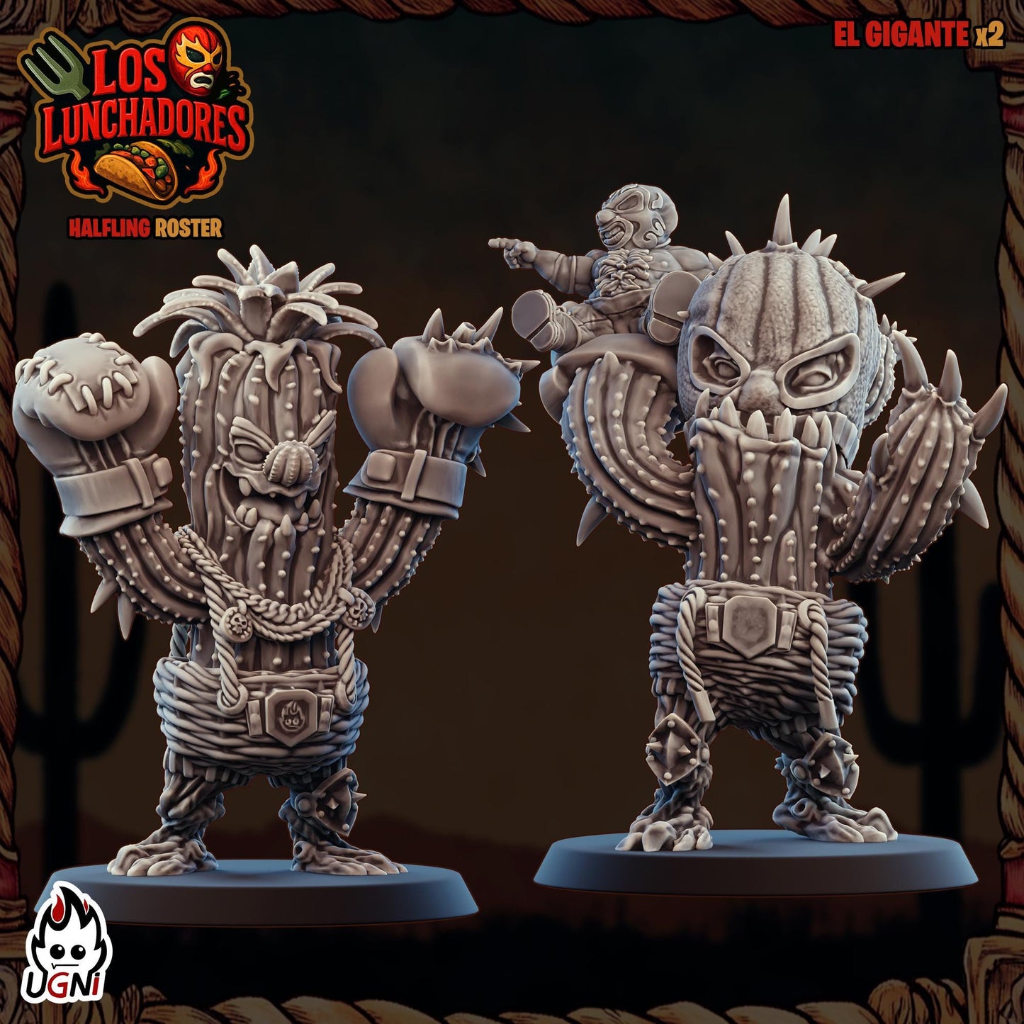 Halflings proxy (Luchadores Style) Designed by UGNI Miniatures - Fantasy Football - product image 3 of 8