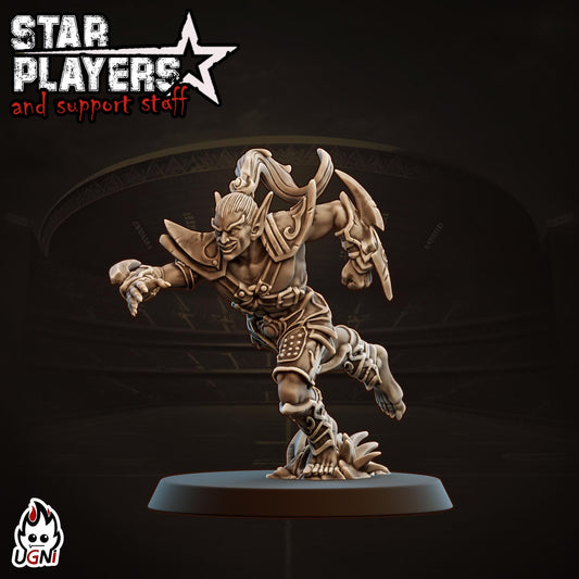 Dark Elf Cool Star Player - Designed by UGNI Miniatures - Fantasy Football - product image 1 of 2