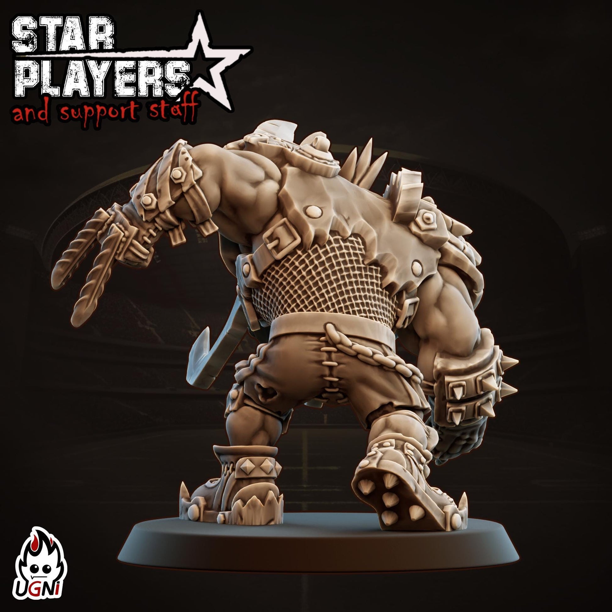Brute Orc Star Player - Designed by UGNI Miniatures - Fantasy Football - product image 3 of 3