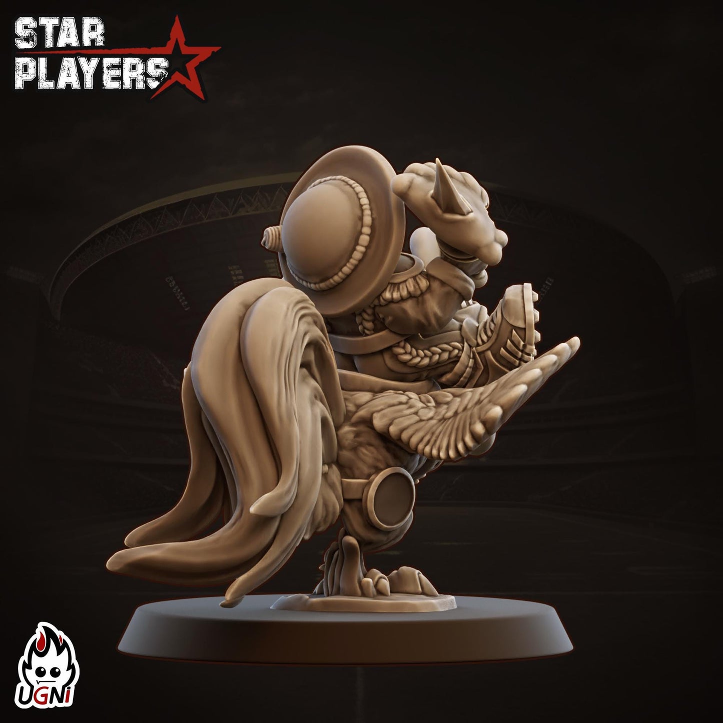 Ram Rider Halfling Star Player - Designed by UGNI Miniatures - Fantasy Football - product image 2 of 2