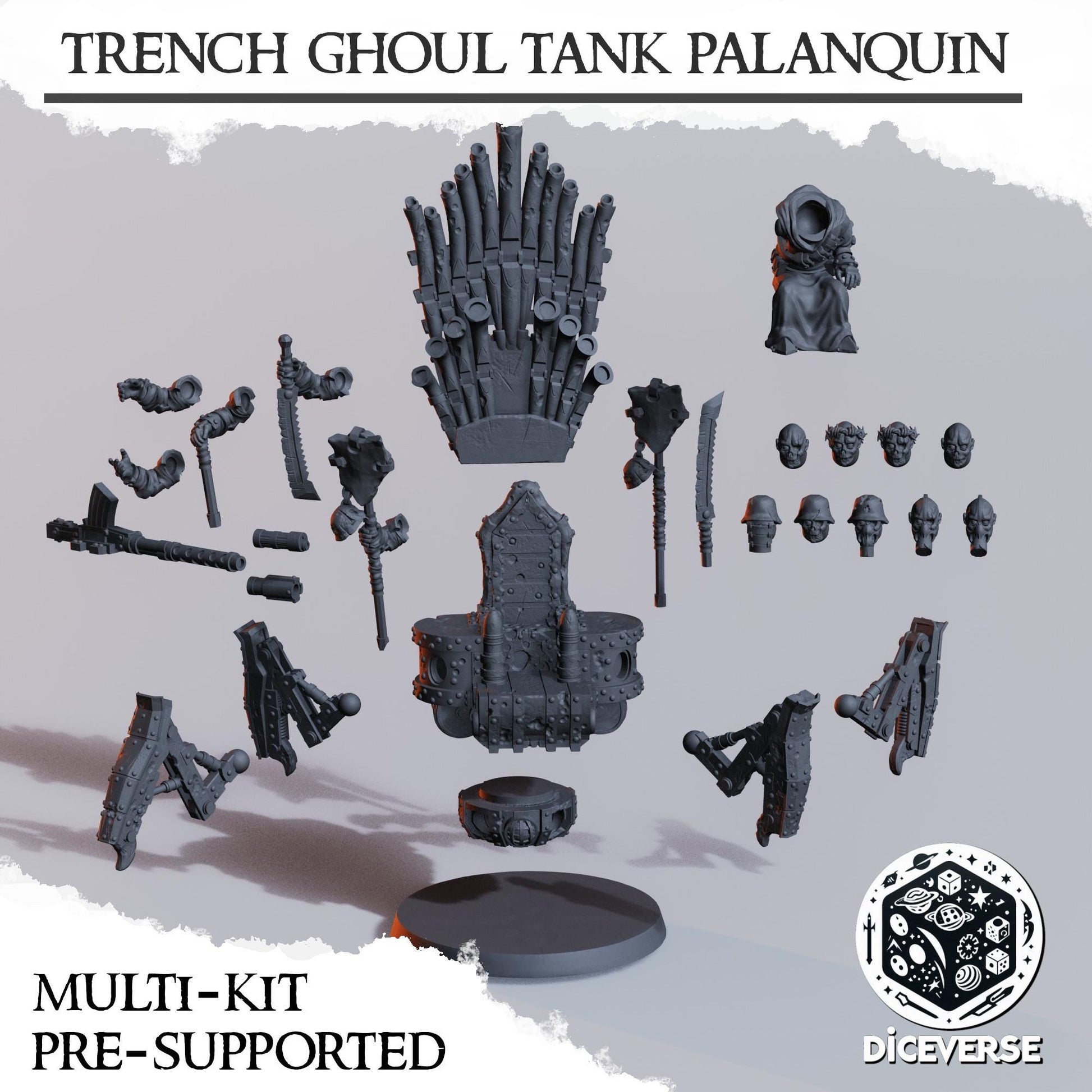 Diceverse Trench Ghoul Tank Palanquin - Trench  Compatible (Custom Order) - product image 3 of 6