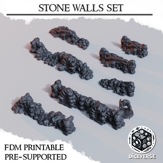 Diceverse Trench Terrain: Stone Walls Set - Trench  Compatible (Custom Order) - product image 2 of 2