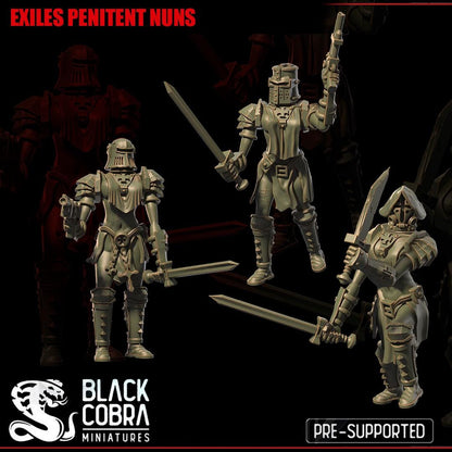 Black Cobra Miniatures Exiles Penitent Nuns - Trench  Compatible (Custom Order) - product image 1 of 2