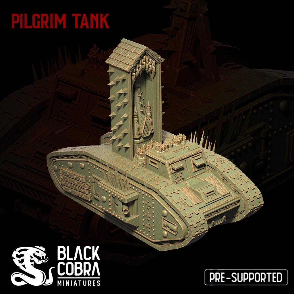 Black Cobra Miniatures Trench Tank - Trench  Compatible (Custom Order) - product image 4 of 5