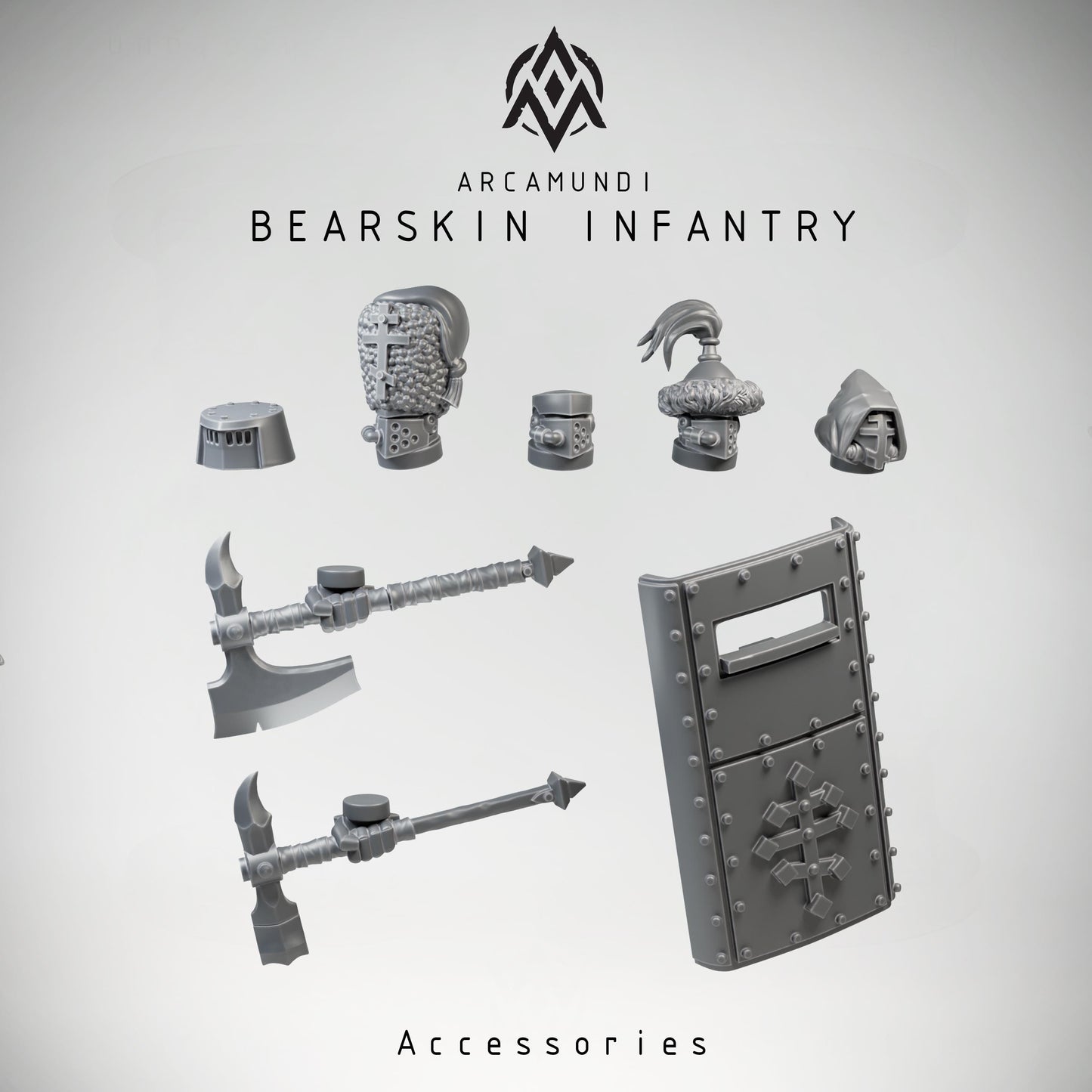 Arcamundi Bearskin Infantry - Machine Armor - Shield & Weapon - Trench  Compatible (Custom Order) - product image 2 of 3