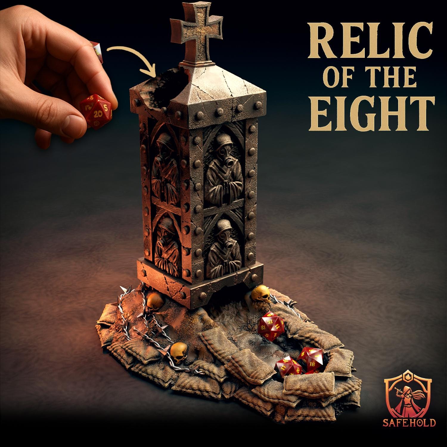 Relic of the Eight Dice Tower - Trench  Compatible (Custom Order) - product image 2 of 4