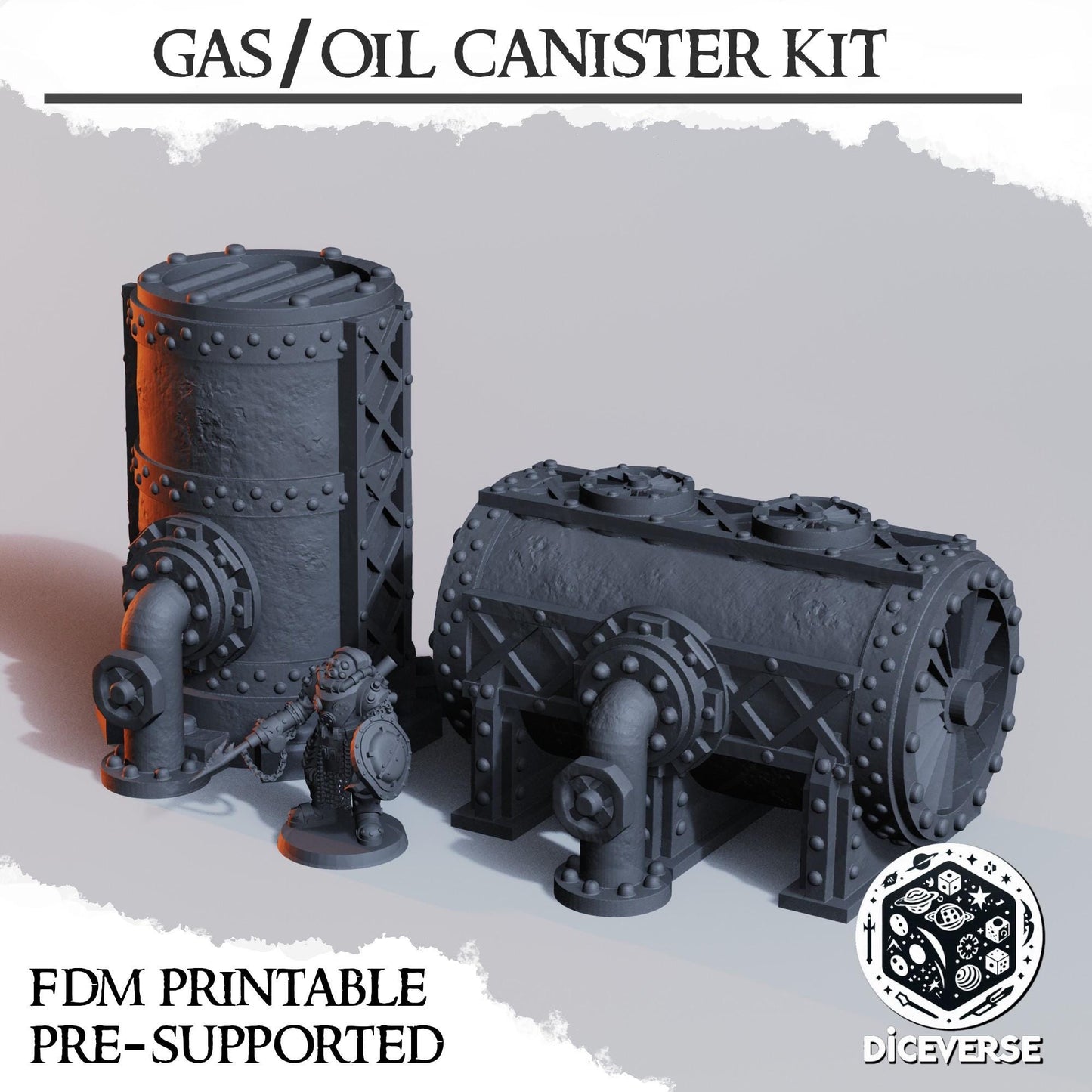 Diceverse Trench Terrain: Gas / Oil Canister Kit - Trench  Compatible (Custom Order) - product image 2 of 2