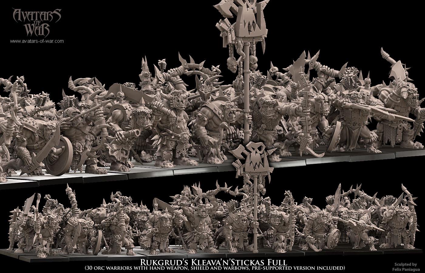 Avatars of War Rukgrud’s Kleava’n’Stickas Regiment - Fantasy / D&D (Custom Order) - product image 1 of 5