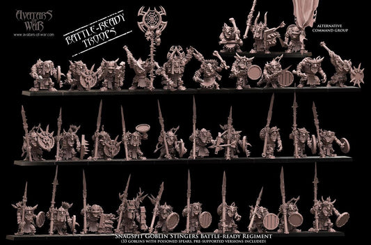 Avatars of War Snagspit Goblin Stingers Battle-Ready regiment - Fantasy / D&D (Custom Order) - product image 2 of 3