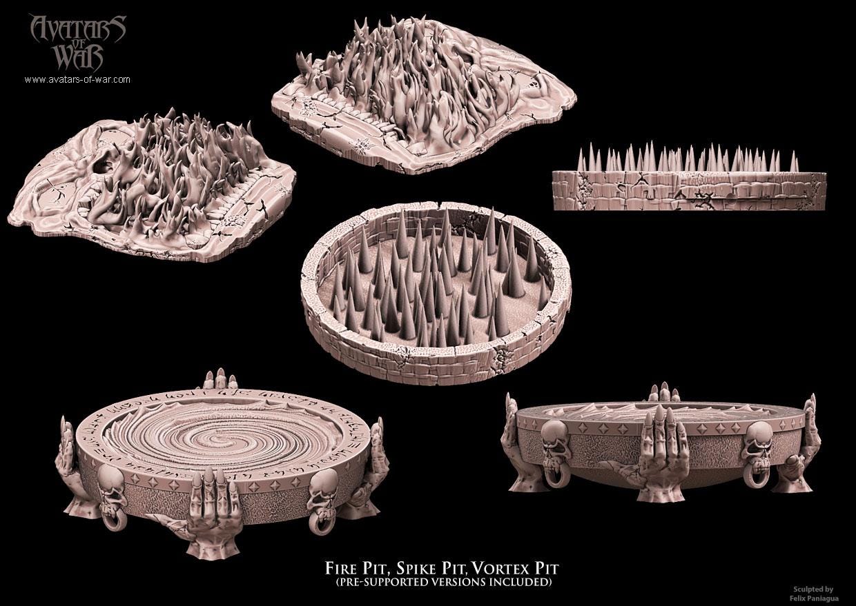 Avatars of War Scenery Pits - Fantasy / D&D (Custom Order) - product image 1 of 2