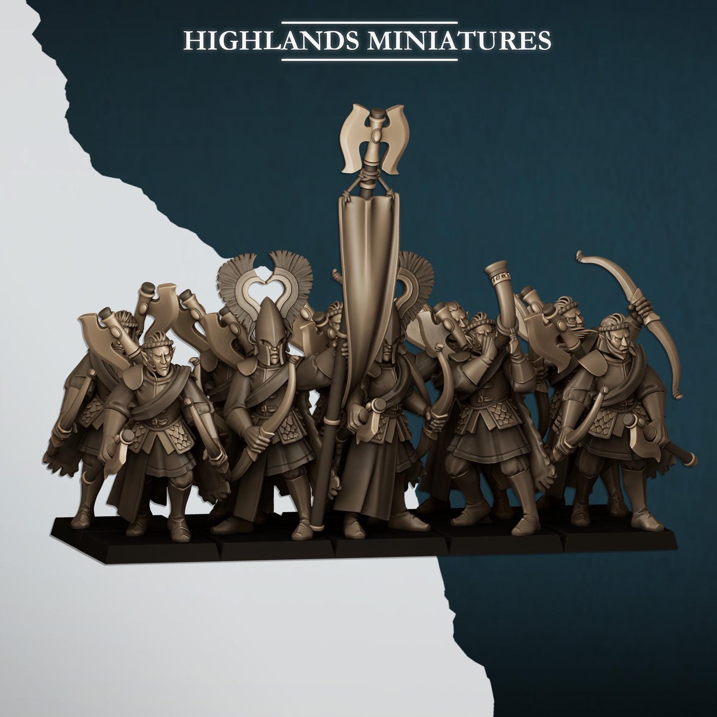 Highland Miniatures Nemean Lions with Bows - Fantasy / D&D (Custom Order) - product image 1 of 3