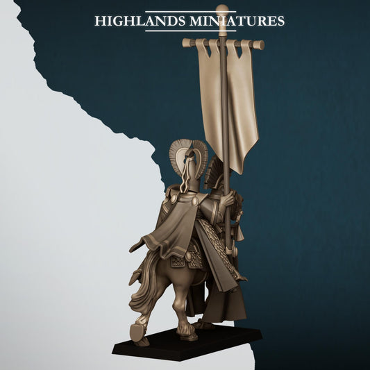 Highland Miniatures Aegean Elf with Banner Mounted - Fantasy / D&D (Custom Order) - product image 2 of 2