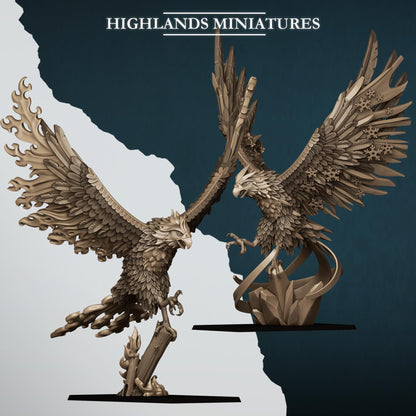 Highland Miniatures Fire or Ice Phoenix - Fantasy / D&D (Custom Order) - product image 1 of 3