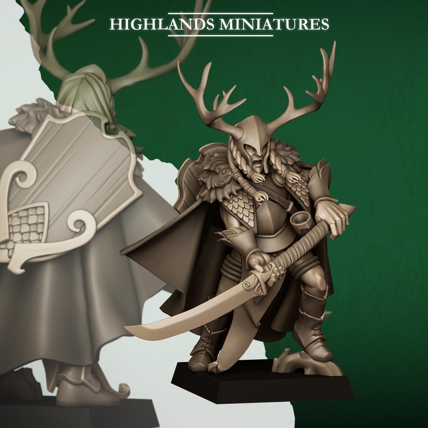 Highland Miniatures Feral Elf Highborn - Fantasy / D&D (Custom Order) - product image 1 of 2